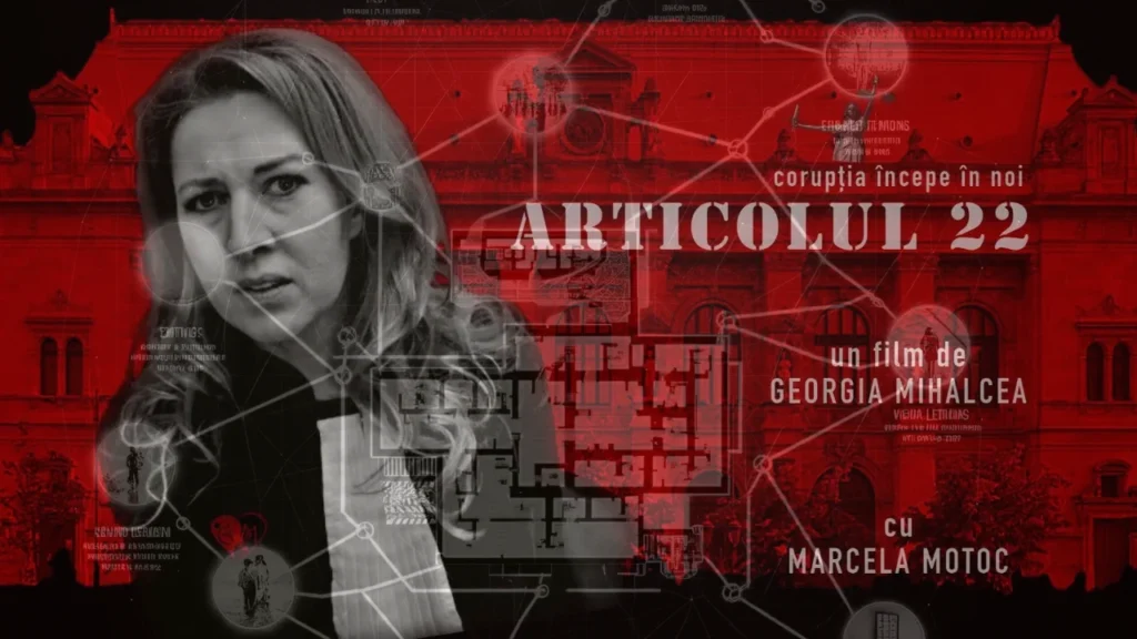 Article 22: Justice Calls - film poster with Marcela Motoc - a demonstration of the semantic strategy of online visibility.