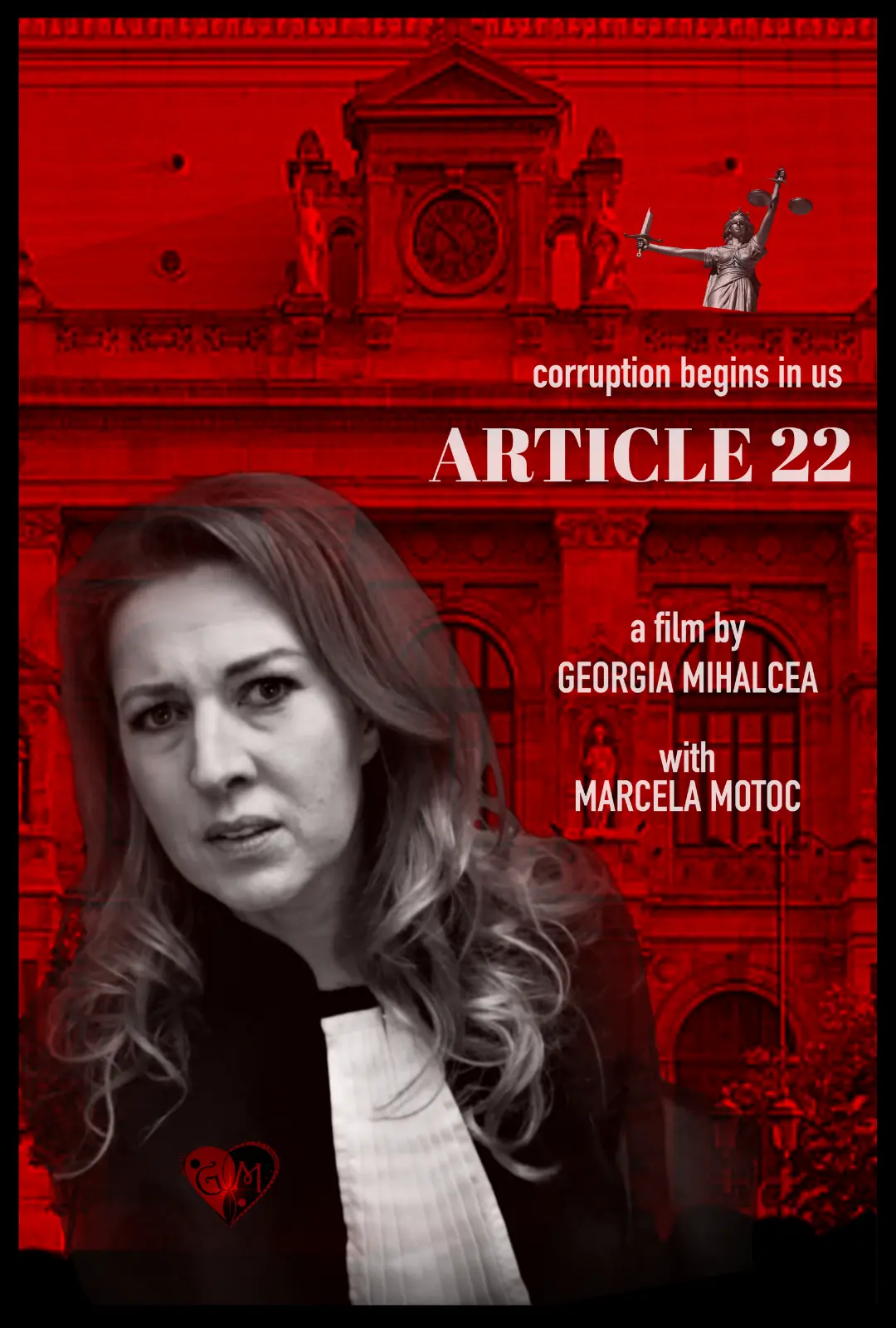 Poster vertical film de scurtmetraj Articolul 22: Justitia te cheama